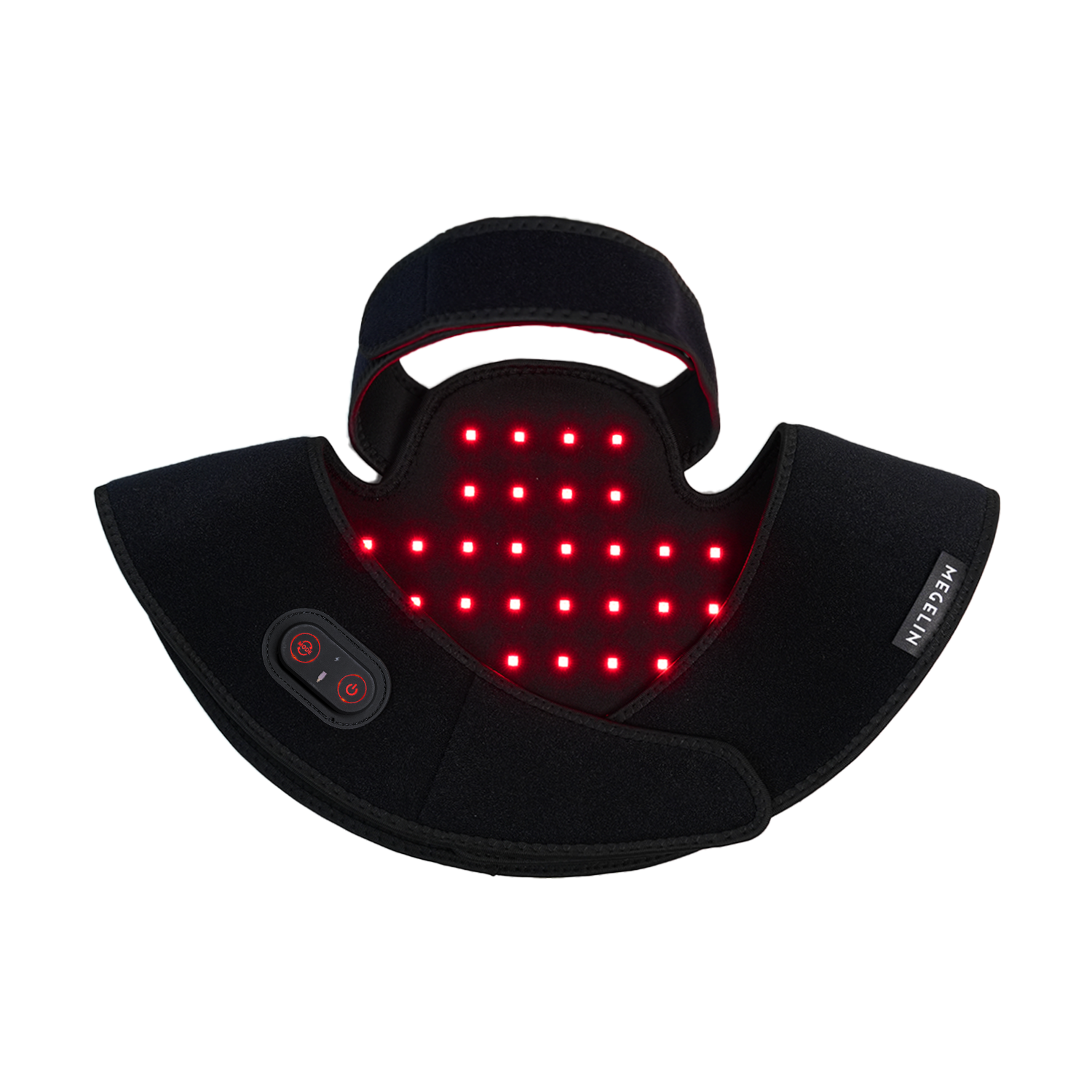 Experience advanced neck and shoulder relief with Megelin WrapLux Laser+LED Wear.