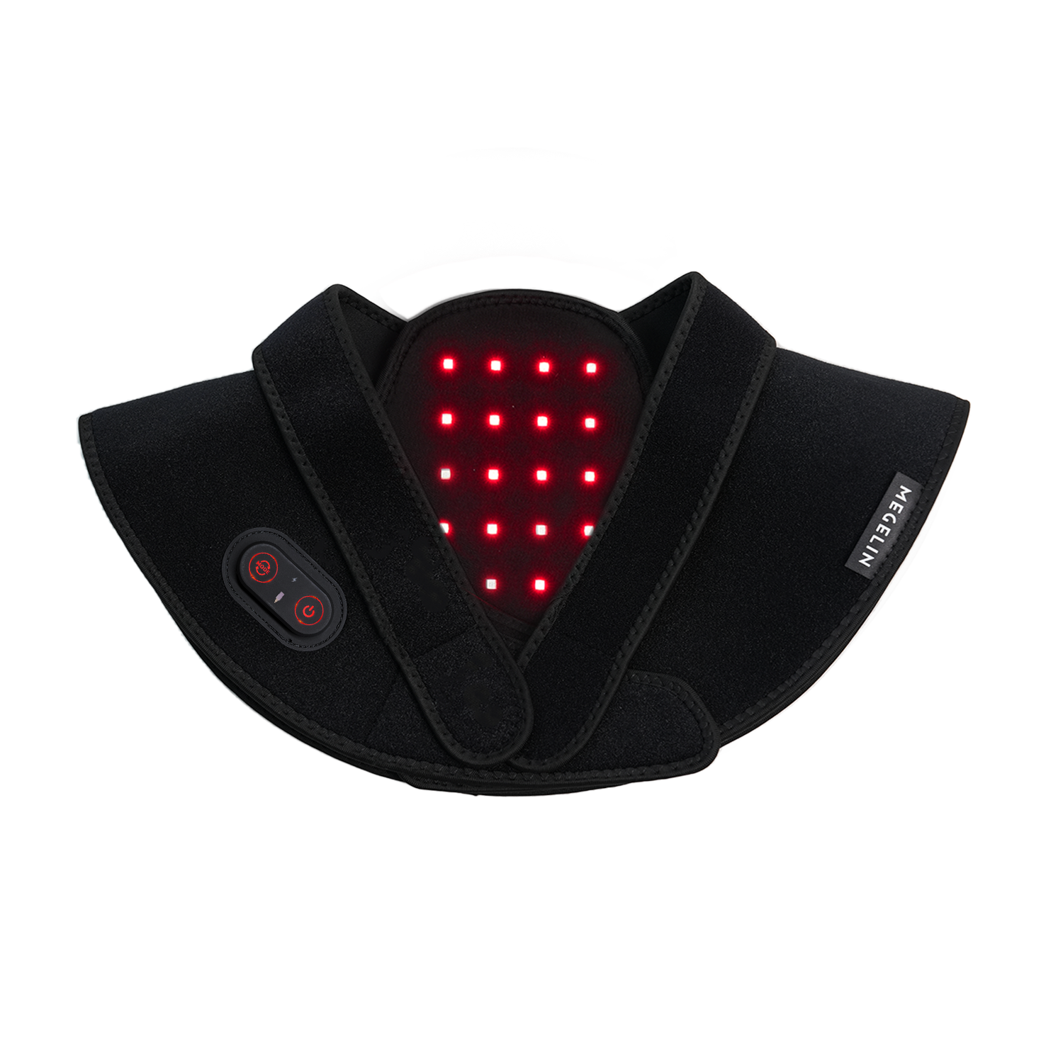 Experience advanced neck and shoulder relief with Megelin WrapLux Laser+LED Wear.