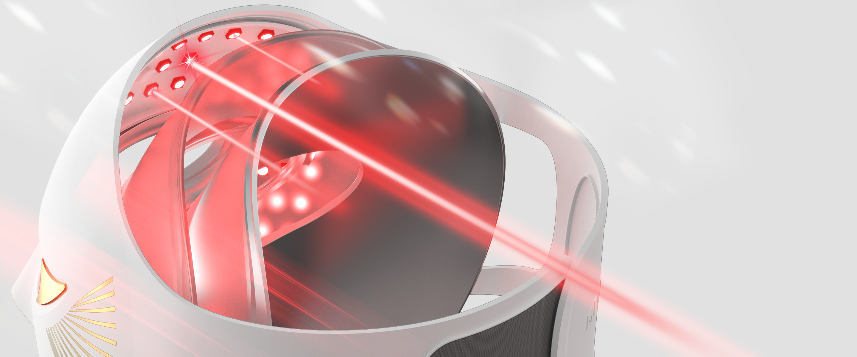 Hero banner showing Megelin Duo-Lux Laser & LED mask layered design, highlighting patented Duo-Lux™ Fusion combining 660nm & 1064nm lasers with 660nm LEDs for deep and wide facial rejuvenation