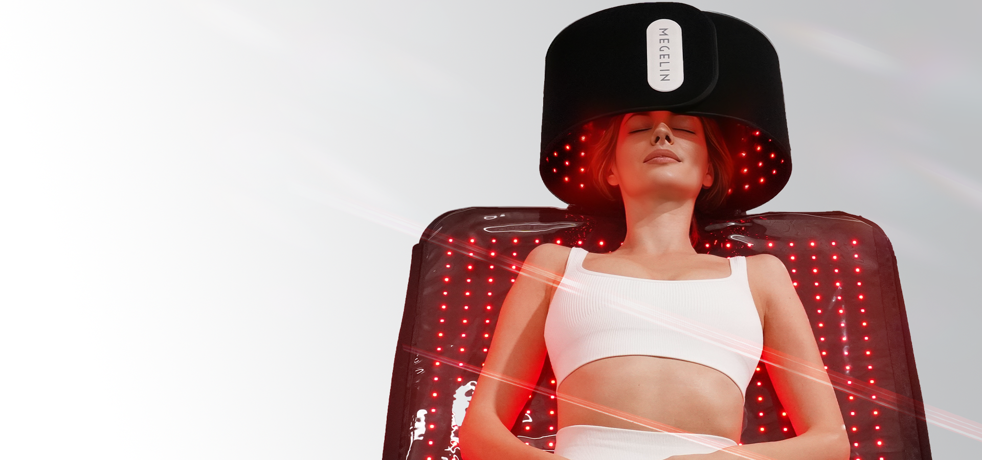 Close-up showing the therapy bag’s dedicated head illumination