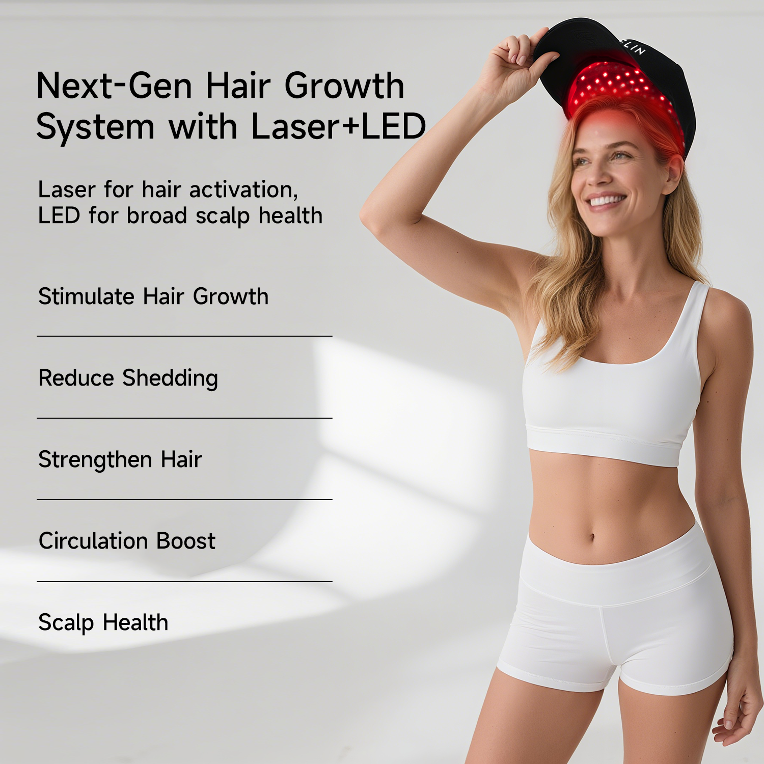 GrowLux Laser+LED Cap - Megelin
