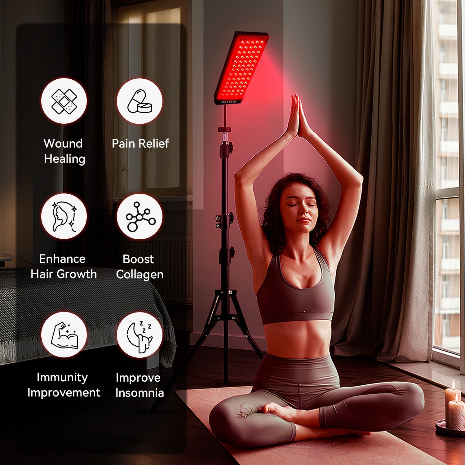 Megelin Red Light Therapy Lamp