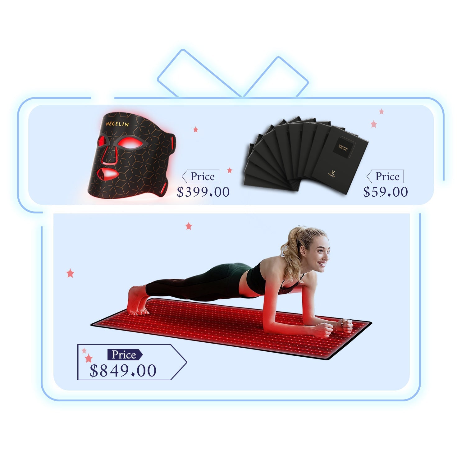 Megelin Red Infrared Light Therapy Mat for Whole Body