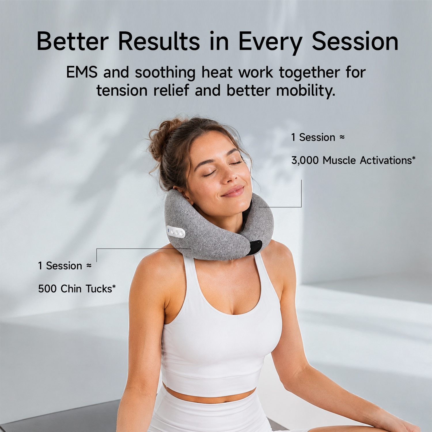 EMS Heated Neck Massage Pillow