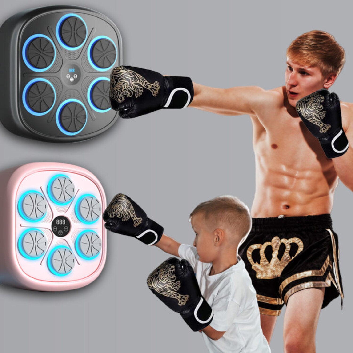 Megelin Music Boxing Machine with Boxing Gloves