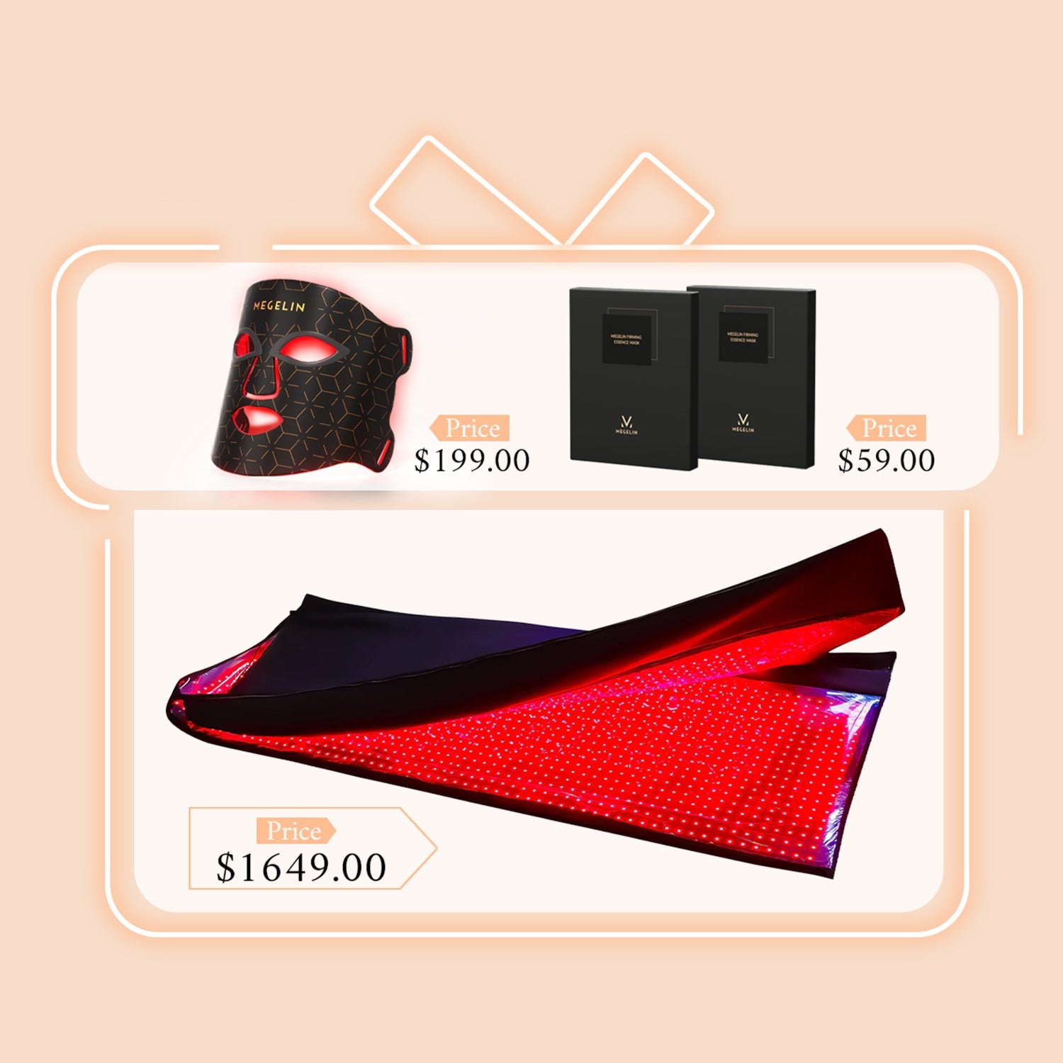 Megelin Red and Infrared Light Therapy Bag Large Size