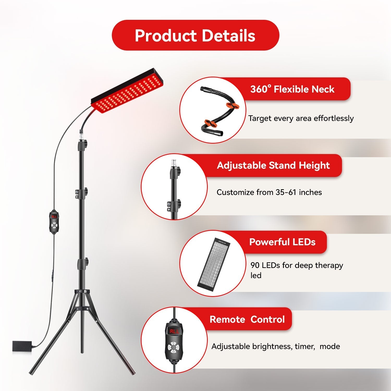 Megelin Red Light Therapy Lamp